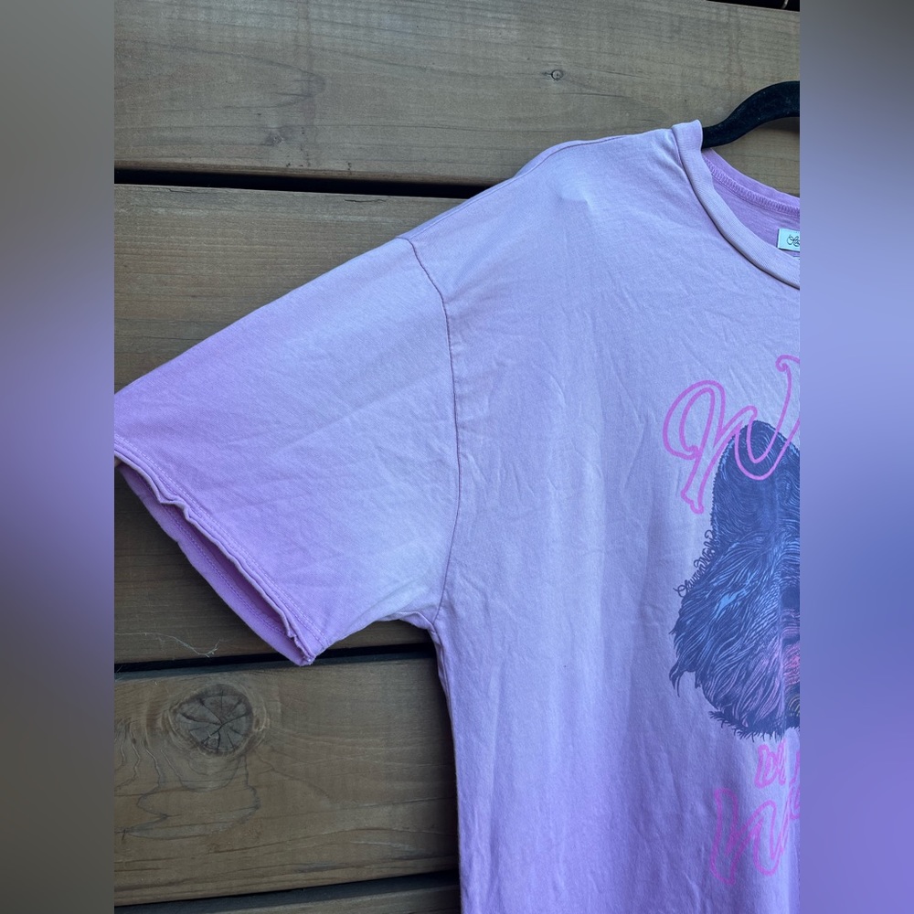 NWOT Lauren Moshi ‘Misty Wild Wolf’ T-shirt dress, Ombré pink, size Large - Picture 6 of 13